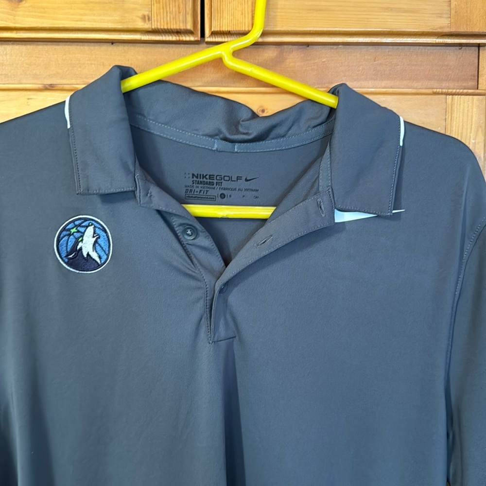 Nike golf polo Dri-fit, size S, Timberwolves logo